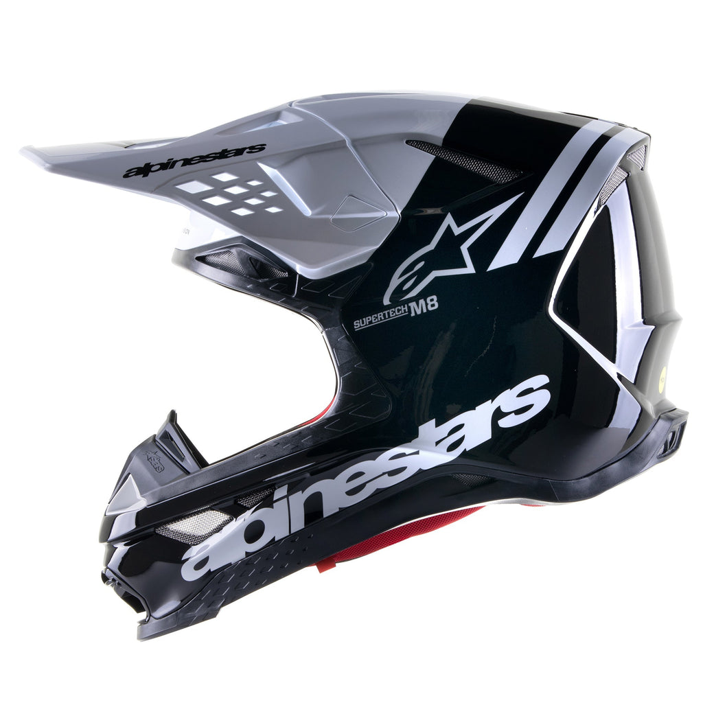 Alpinestars Upertech M8 Radium 2 Helmet - Black/White - View 4 | Everest Motorcycles
