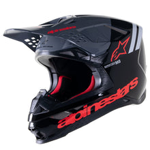 Load image into Gallery viewer, Alpinestars Upertech M8 Radium 2 Helmet - Gloss Black/Neon Red - View 1 | Everest Motorcycles