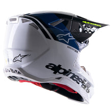 Load image into Gallery viewer, Alpinestars Upertech M8 Radium 2 Helmet - Nightlife Gloss Blue White - View 5 | Everest Motorcycles