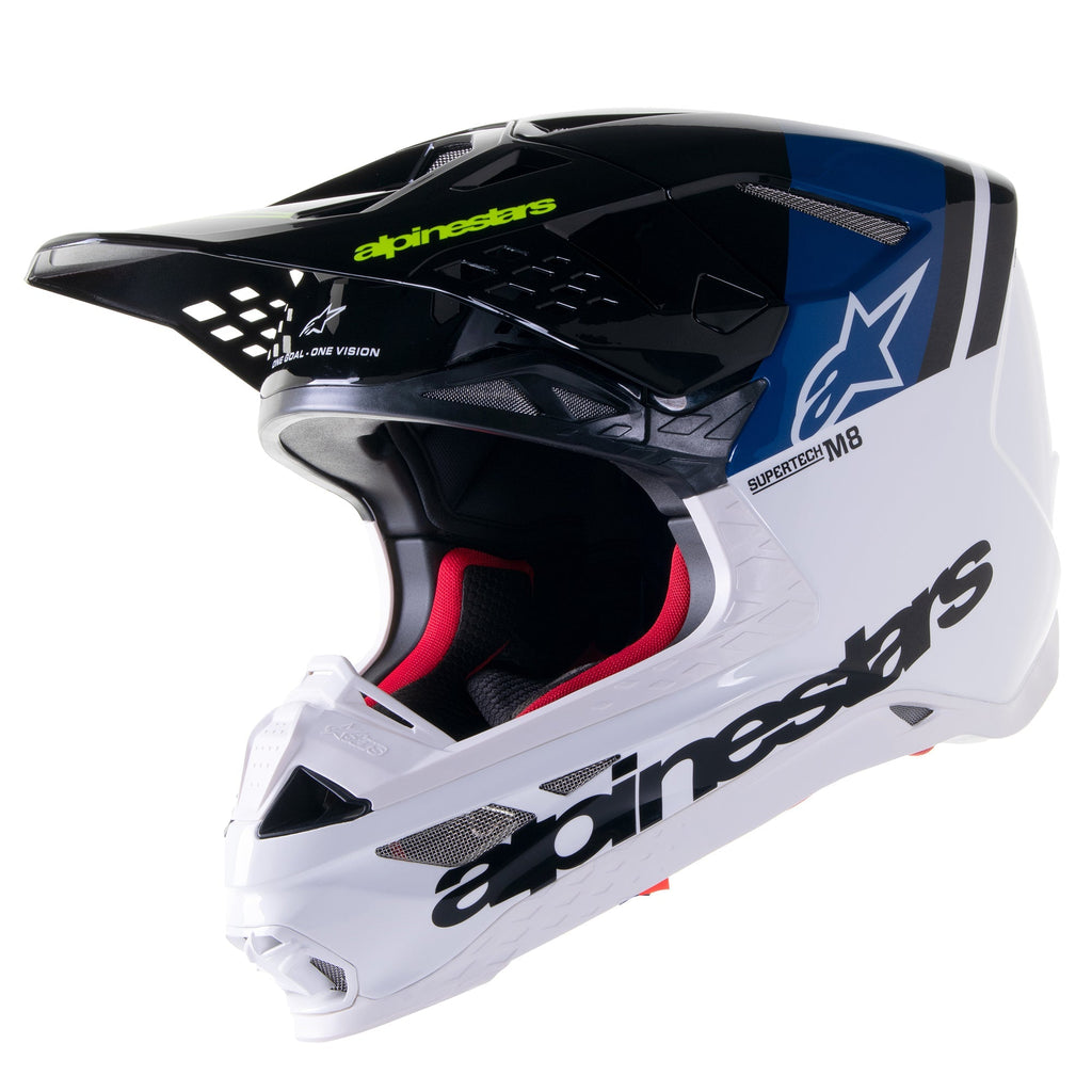 Alpinestars Upertech M8 Radium 2 Helmet - Nightlife Gloss Blue White - View 1 | Everest Motorcycles