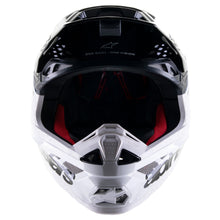 Load image into Gallery viewer, Alpinestars Upertech M8 Radium 2 Helmet - Nightlife Gloss Blue White - View 2 | Everest Motorcycles