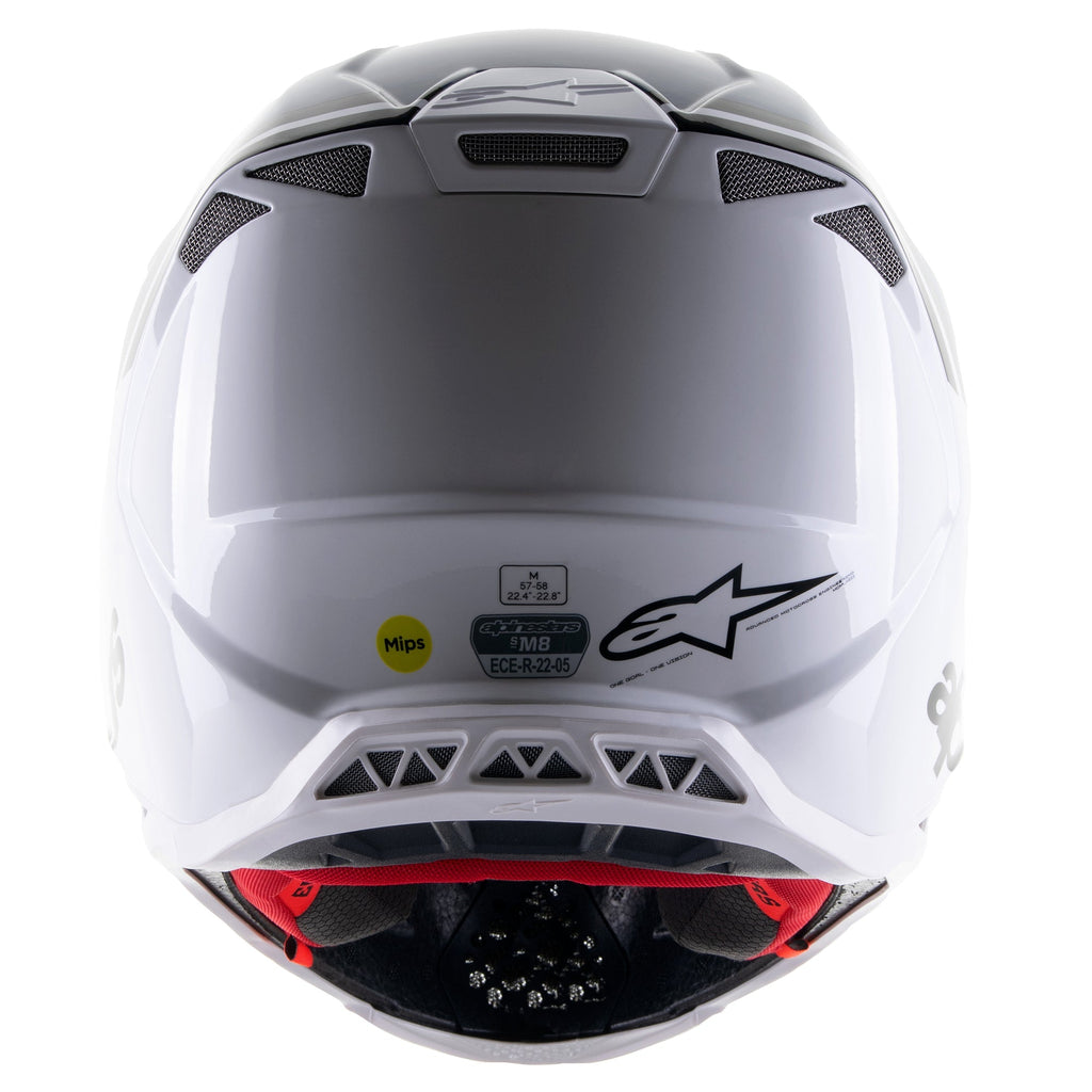 Alpinestars Upertech M8 Radium 2 Helmet - Nightlife Gloss Blue White - View 6 | Everest Motorcycles