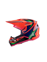 Load image into Gallery viewer, Alpinestars Sm3 Youth Deegan Ece06 Helmet - Fluro-Orange Purple Fluro-Pink - View 3 | Everest Motorcycles