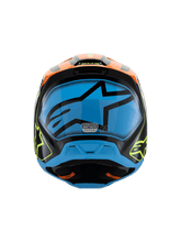 Load image into Gallery viewer, Alpinestars SM3 Youth Fray Ece06 Helmet - Black Orange Fluro-Yellow Glossy - View 3 | Everest Motorcycles