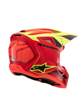 Load image into Gallery viewer, Alpinestars SM3 Youth Fray Ece06 Helmet - Red Fluro Yellow Black - View 2 | Everest Motorcycles