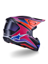 Load image into Gallery viewer, Alpinestars SM7 Fuse ECE06 Helmet - Blue/Purple/Pink/Glossy - View 4 | Everest Motorcycles