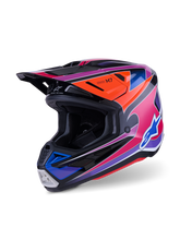 Load image into Gallery viewer, Alpinestars SM7 Fuse ECE06 Helmet - Blue/Purple/Pink/Glossy - View 1 | Everest Motorcycles
