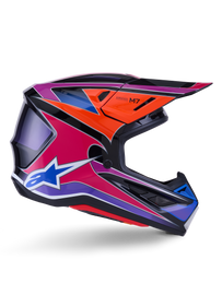 Alpinestars SM7 Fuse ECE06 Helmet - Blue/Purple/Pink/Glossy - View 2 | Everest Motorcycles