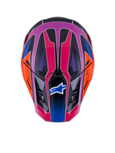Load image into Gallery viewer, Alpinestars SM7 Fuse ECE06 Helmet - Blue/Purple/Pink/Glossy - View 6 | Everest Motorcycles
