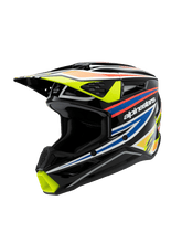 Load image into Gallery viewer, Alpinestars SM3 Youth Wurx ECE06 Helmet - Black Yellow Fluro Blue Red Glossy - View 1 | Everest Motorcycles