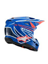 Load image into Gallery viewer, Alpinestars SM3 Youth Wurx ECE06 Helmet - Blue Red White Black Glossy - View 2 | Everest Motorcycles