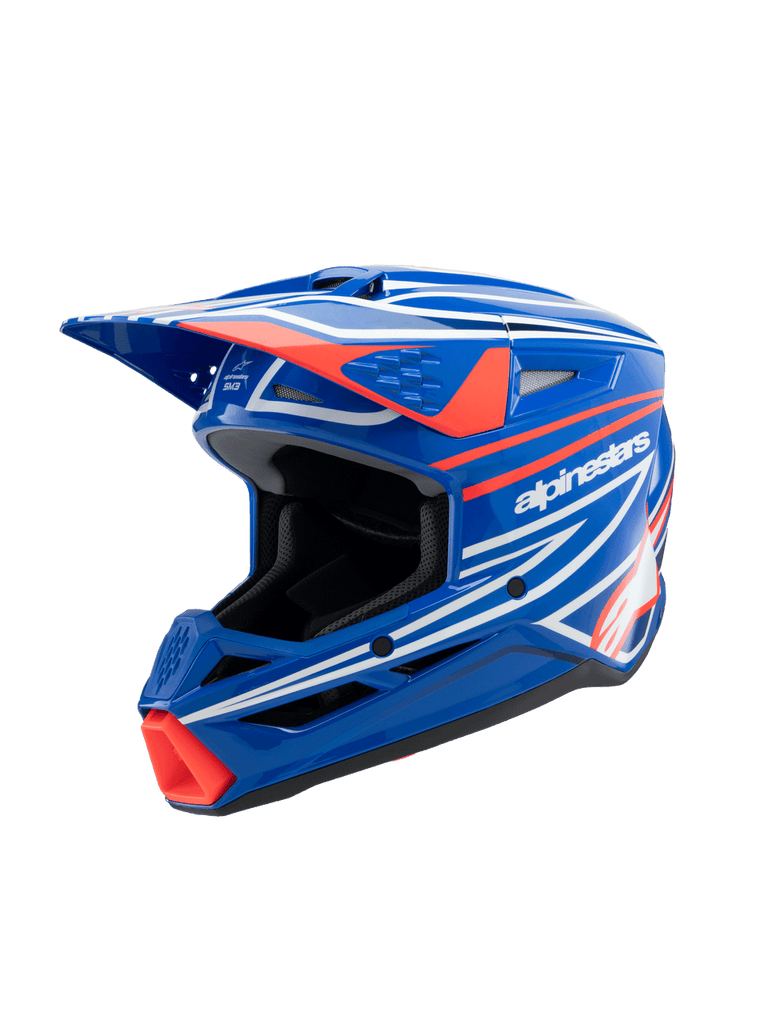 Alpinestars SM3 Youth Wurx ECE06 Helmet - Blue Red White Black Glossy - View 1 | Everest Motorcycles