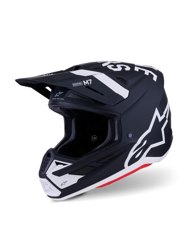 Alpinestars SM7 Dasher ECE06 Helmet - Black/White Matt - View 1 | Everest Motorcycles