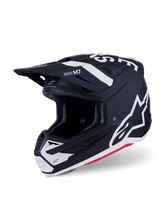 Load image into Gallery viewer, Alpinestars SM7 Dasher ECE06 Helmet - Black/White Matt - View 1 | Everest Motorcycles