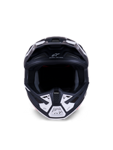 Load image into Gallery viewer, Alpinestars SM7 Dasher ECE06 Helmet - Black/White Matt - View 2 | Everest Motorcycles