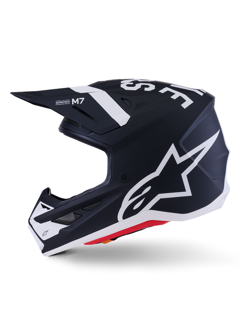 Alpinestars SM7 Dasher ECE06 Helmet - Black/White Matt - View 4 | Everest Motorcycles