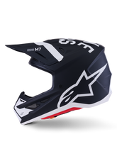 Load image into Gallery viewer, Alpinestars SM7 Dasher ECE06 Helmet - Black/White Matt - View 4 | Everest Motorcycles