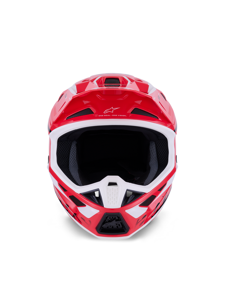 Alpinestars SM7 Deed ECE06 Helmet - Red/Black/White/Glossy - View 3 | Everest Motorcycles