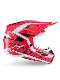 Alpinestars SM7 Deed ECE06 Helmet - Red/Black/White/Glossy - View 2 | Everest Motorcycles