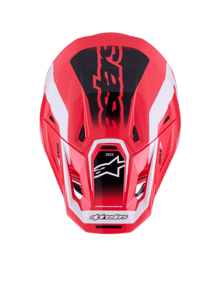 Alpinestars SM7 Deed ECE06 Helmet - Red/Black/White/Glossy - View 6 | Everest Motorcycles