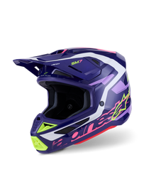 Alpinestars SM7 Deed ECE06 Helmet - Purple/Pink/Glossy - View 1 | Everest Motorcycles