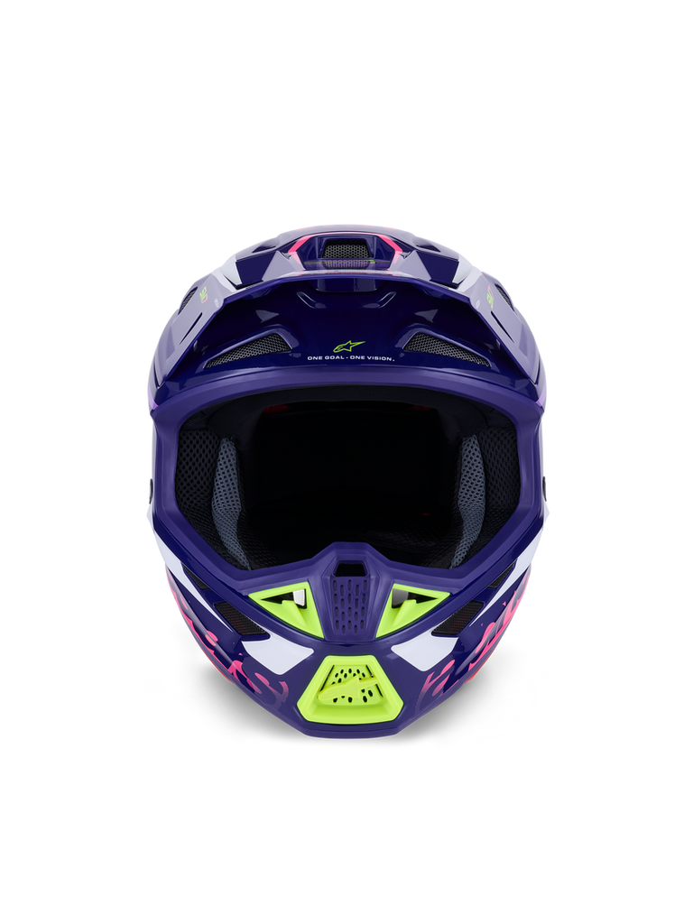 Alpinestars SM7 Deed ECE06 Helmet - Purple/Pink/Glossy - View 3 | Everest Motorcycles
