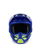 Load image into Gallery viewer, Alpinestars SM7 Deed ECE06 Helmet - Blue/Fluro-Yellow/Glossy - View 3 | Everest Motorcycles