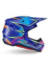 Load image into Gallery viewer, Alpinestars SM7 Cast ECE06 Helmet - Blue/Pink/Fluro-Yellow/Glossy - View 2 | Everest Motorcycles