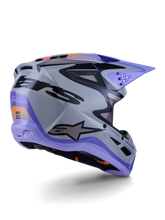 Load image into Gallery viewer, Alpinestars SM7 Jettson ECE06 Helmet - Gray/Purple/Black/Glossy - View 5 | Everest Motorcycles