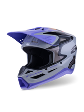 Load image into Gallery viewer, Alpinestars SM7 Jettson ECE06 Helmet - Gray/Purple/Black/Glossy - View 1 | Everest Motorcycles