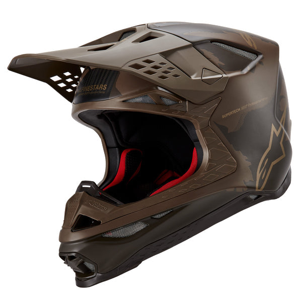 Alpinestars Supertech SM10 Le Squad 23 Helmet - Darkbrown Kangaroo Gold - View 1 | Everest Motorcycles