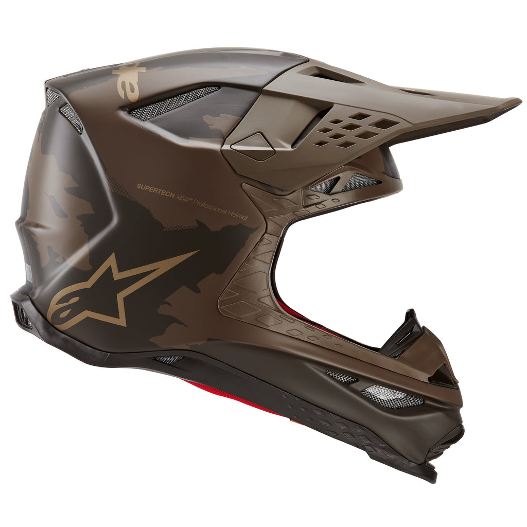 Alpinestars Supertech SM10 Le Squad 23 Helmet - Darkbrown Kangaroo Gold - View 3 | Everest Motorcycles
