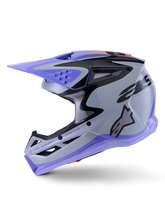 Load image into Gallery viewer, Alpinestars SM7 Jettson ECE06 Helmet - Gray/Purple/Black/Glossy - View 6 | Everest Motorcycles