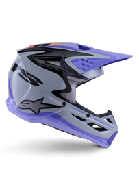 Alpinestars SM7 Jettson ECE06 Helmet - Gray/Purple/Black/Glossy - View 2 | Everest Motorcycles