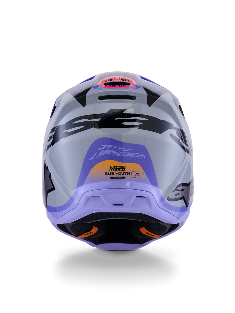 Alpinestars SM7 Jettson ECE06 Helmet - Gray/Purple/Black/Glossy - View 3 | Everest Motorcycles