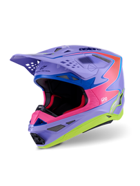Alpinestars SM10 Jett Lawrence R01 Helmet - Purple/Fluro-Pink/Fluro-Yellow/Glossy