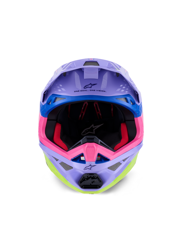 Alpinestars SM10 Jett Lawrence R01 Helmet - Purple/Fluro-Pink/Fluro-Yellow/Glossy