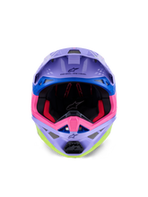 Load image into Gallery viewer, Alpinestars SM10 Jett Lawrence R01 Helmet - Purple/Fluro-Pink/Fluro-Yellow/Glossy