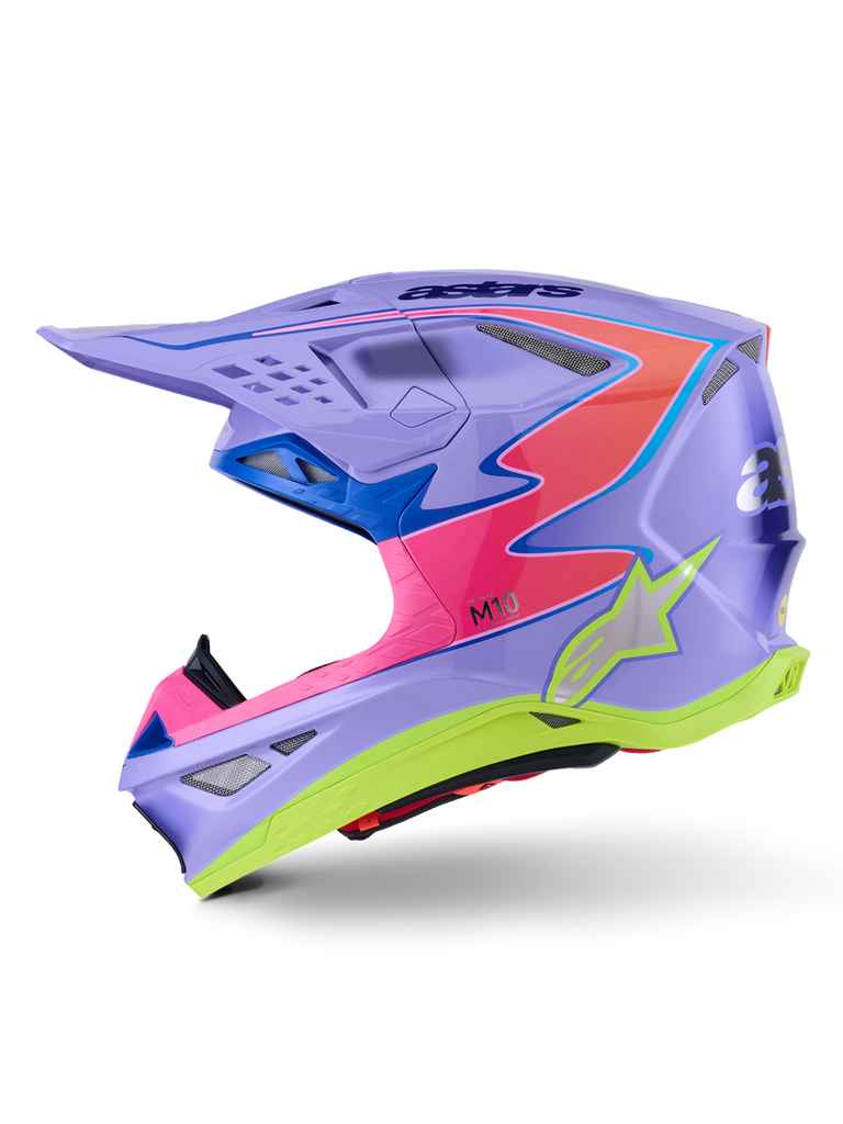 Alpinestars SM10 Jett Lawrence R01 Helmet - Purple/Fluro-Pink/Fluro-Yellow/Glossy