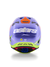 Load image into Gallery viewer, Alpinestars SM10 Jett Lawrence R01 Helmet - Purple/Fluro-Pink/Fluro-Yellow/Glossy
