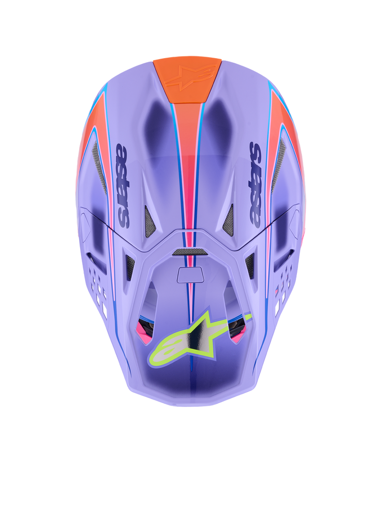 Alpinestars SM10 Jett Lawrence R01 Helmet - Purple/Fluro-Pink/Fluro-Yellow/Glossy