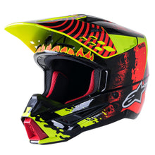 Load image into Gallery viewer, Alpinestars SM5 Solar Flare Helmet - Gloss Black Red Fluro Yellow - View 1 | Everest Motorcycles