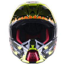 Load image into Gallery viewer, Alpinestars SM5 Solar Flare Helmet - Gloss Black Red Fluro Yellow - View 2 | Everest Motorcycles