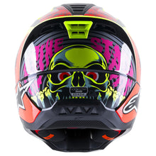 Load image into Gallery viewer, Alpinestars SM5 Solar Flare Helmet - Gloss Black Red Fluro Yellow - View 4 | Everest Motorcycles