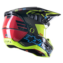 Load image into Gallery viewer, Alpinestars SM5 Action Helmet - Gloss Black Blue Fluro Yellow - View 4 | Everest Motorcycles