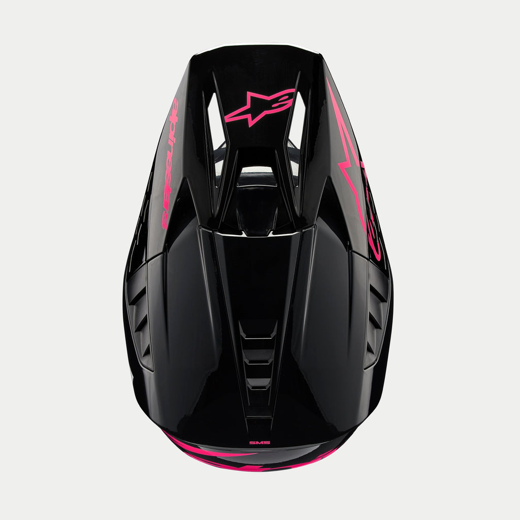 Alpinestars SM5 Corp Ece 22.06 Helmet - Black Diva Pink Gloss - View 5 | Everest Motorcycles