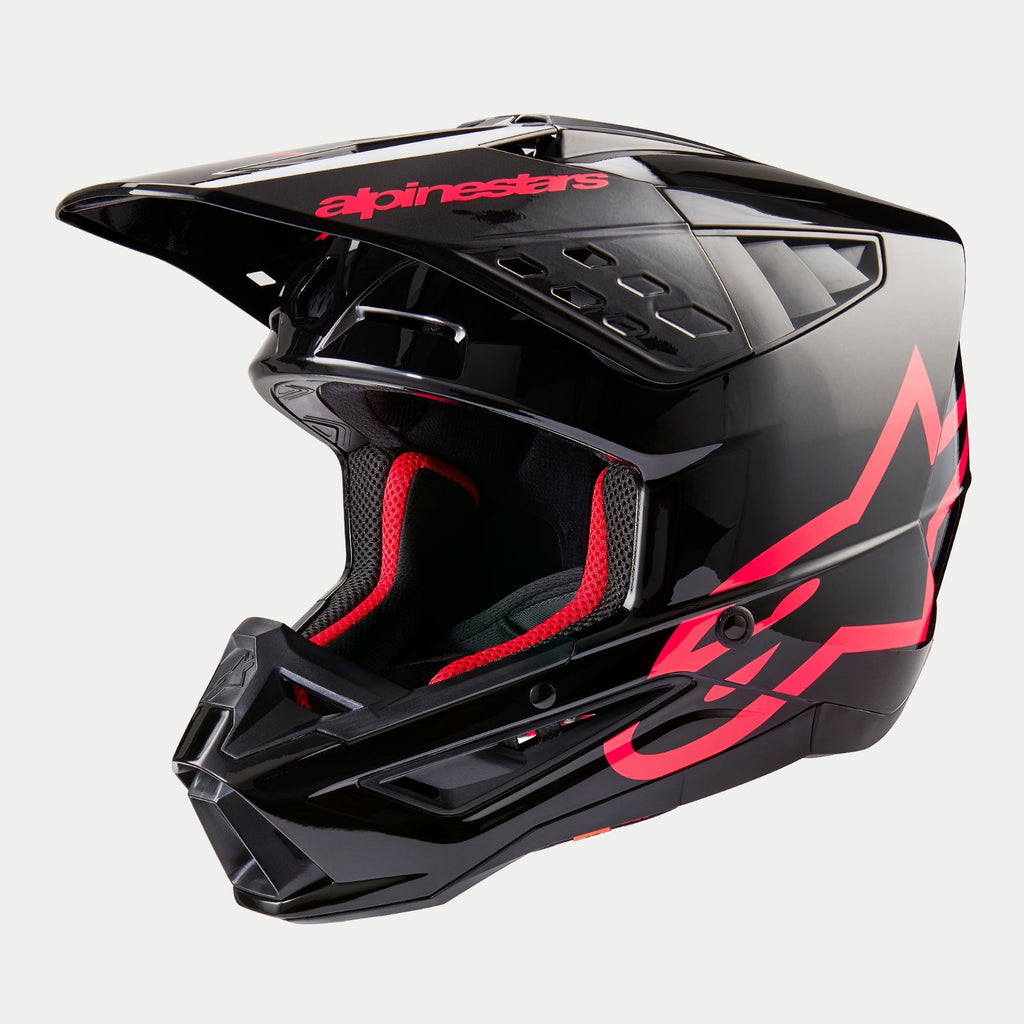 Alpinestars SM5 Corp Ece 22.06 Helmet - Black Diva Pink Gloss - View 1 | Everest Motorcycles