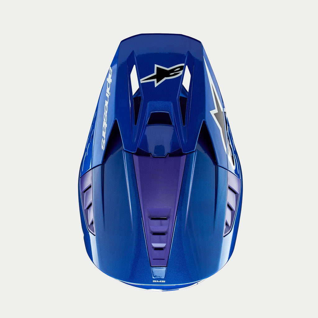 Alpinestars SM5 Corp Ece 22.06 Helmet - Blue Gloss - View 5 | Everest Motorcycles