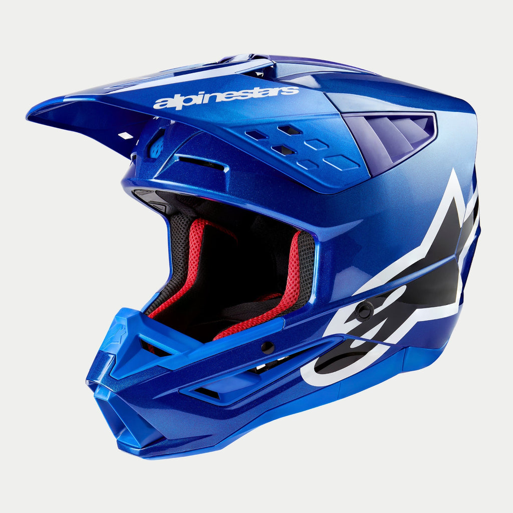 Alpinestars SM5 Corp Ece 22.06 Helmet - Blue Gloss - View 1 | Everest Motorcycles