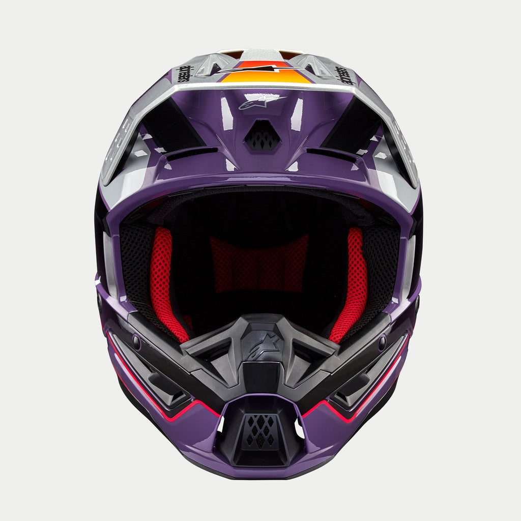 Alpinestars SM5 Sail Ece 22.06 Helmet - Violet Black Silver Gloss - View 2 | Everest Motorcycles